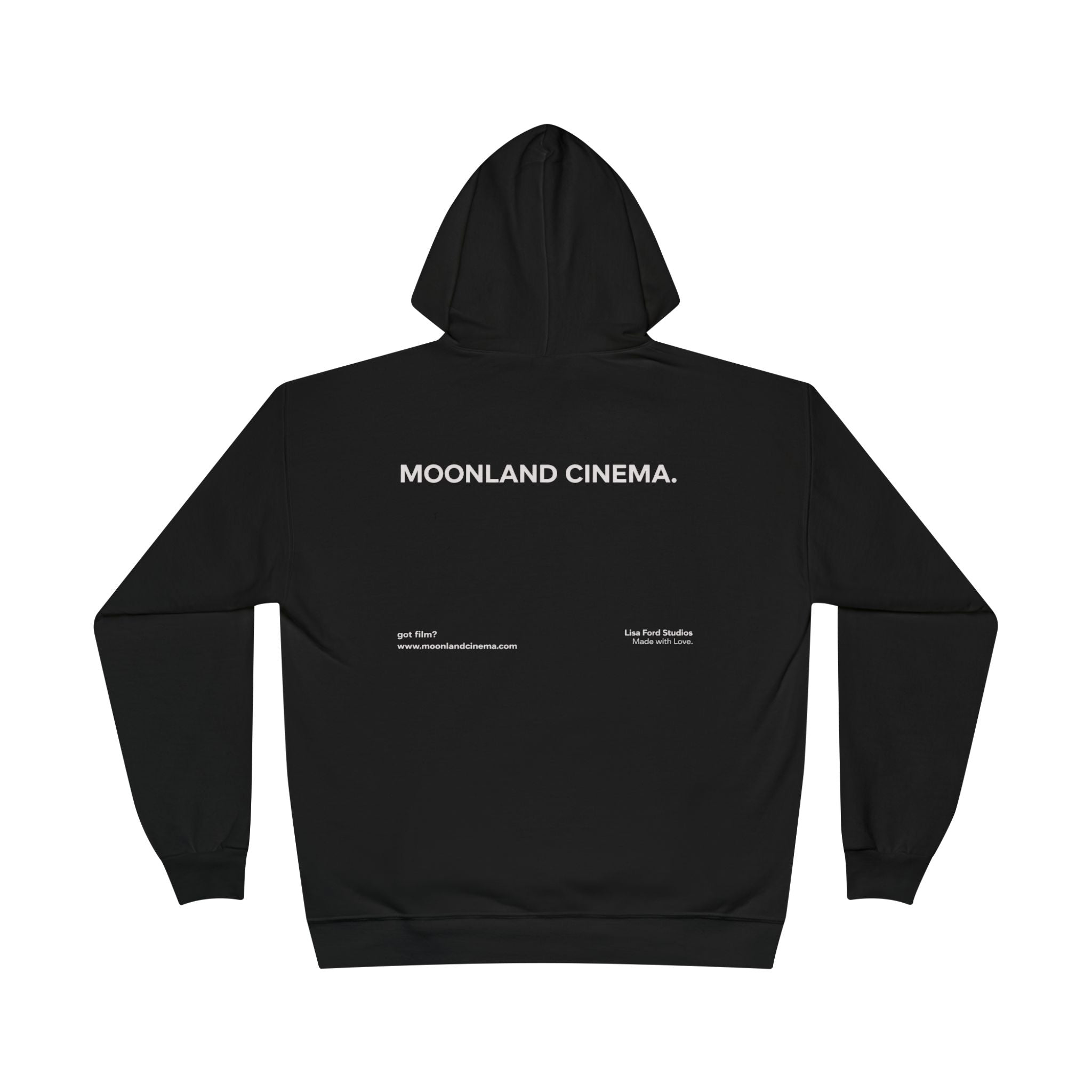 Moonland Cinema Hoodie — Vintage Film Logo Pullover