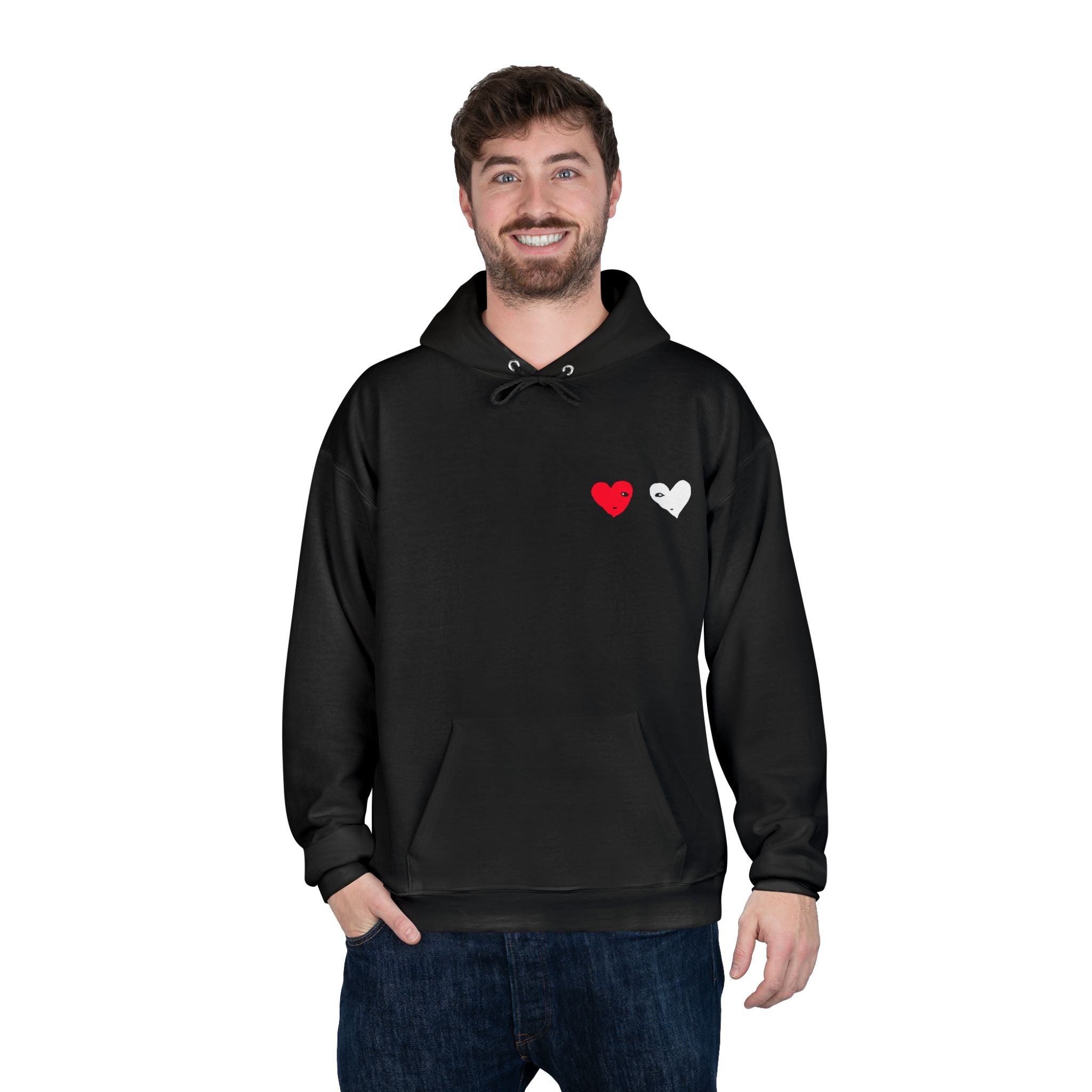 Stay Gentle Hoodie — Minimal Heart Graphic Pullover